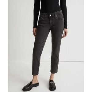 Madewell The Low-Rise Perfect Vintage Jean in Lunar Wash Black Jeans Sz 27